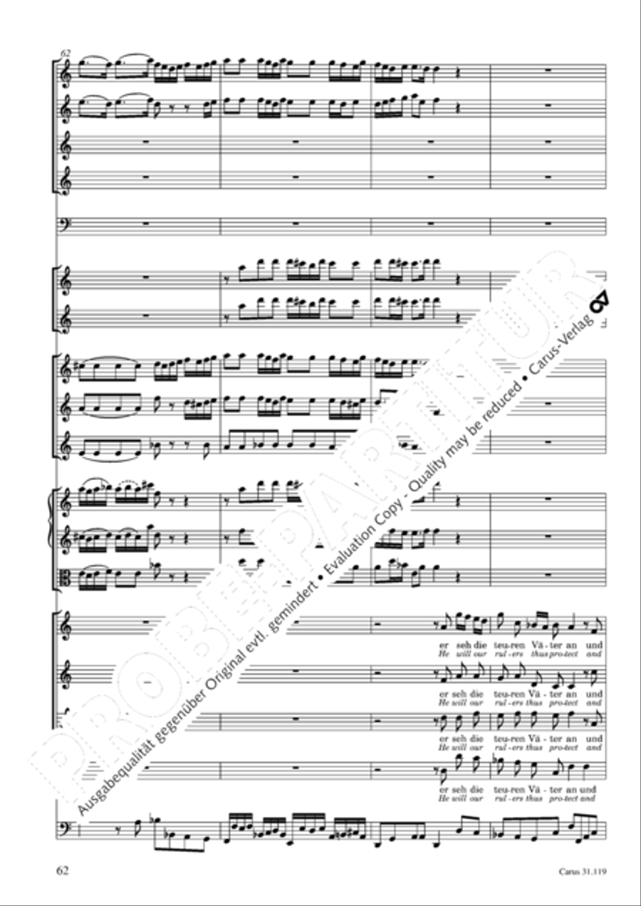 Praise the Lord, O Jerusalem (Preise, Jerusalem, den Herrn) 4-Part scores gallery preview page 63