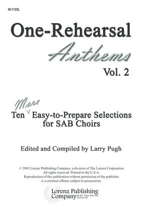 Book cover for One-Rehearsal Anthems, Vol. 2