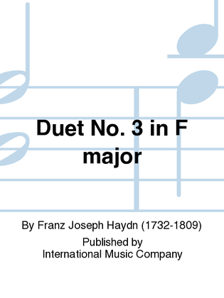 Book cover for Duet No. 3 In F Major