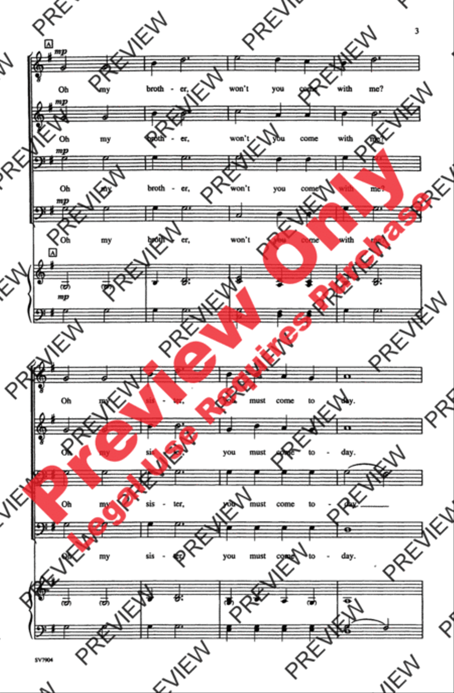 Bound for Jubilee Men's Choir scores gallery preview page 3