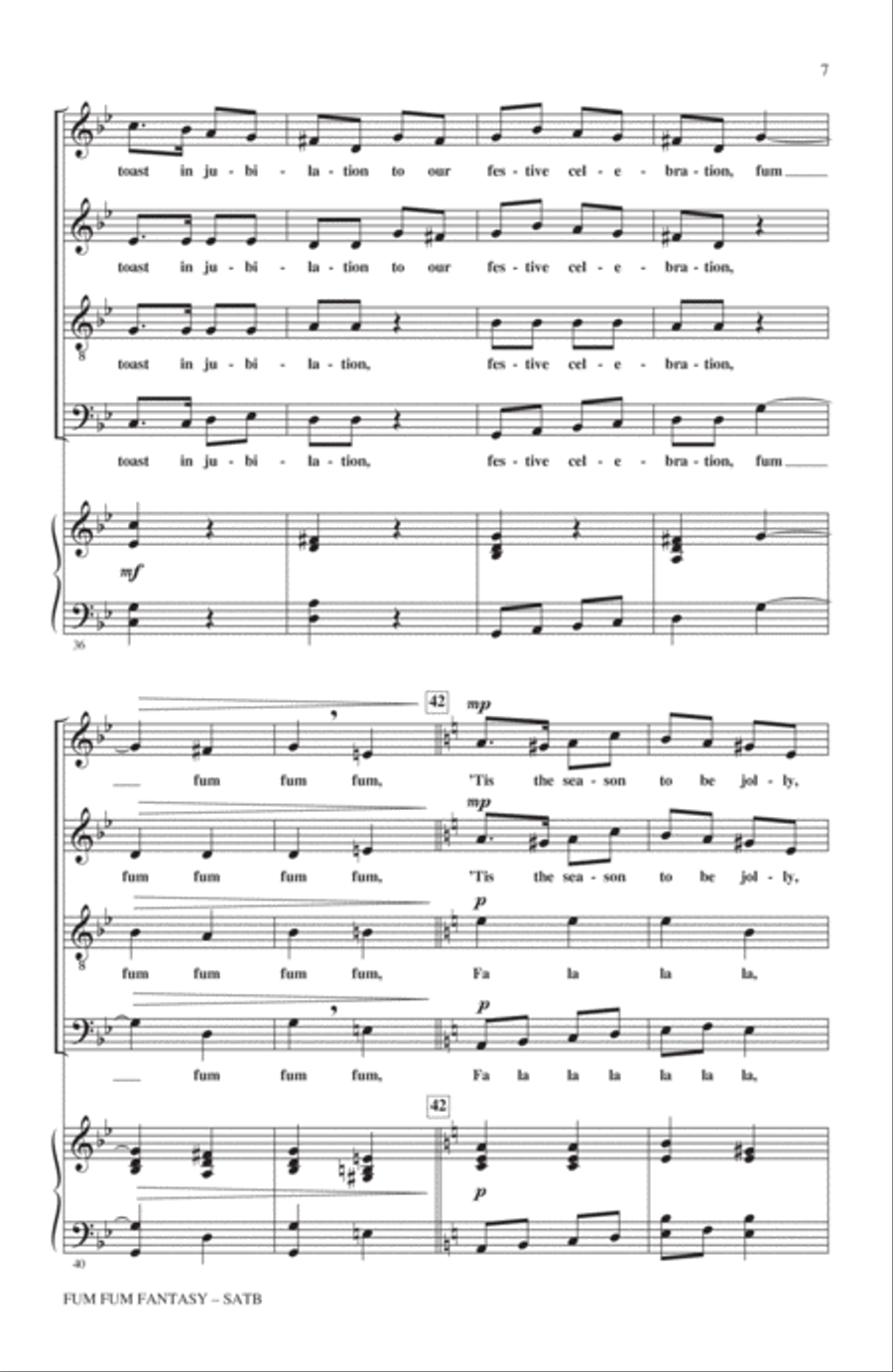 Fum, Fum, Fum 4-Part scores gallery preview page 6