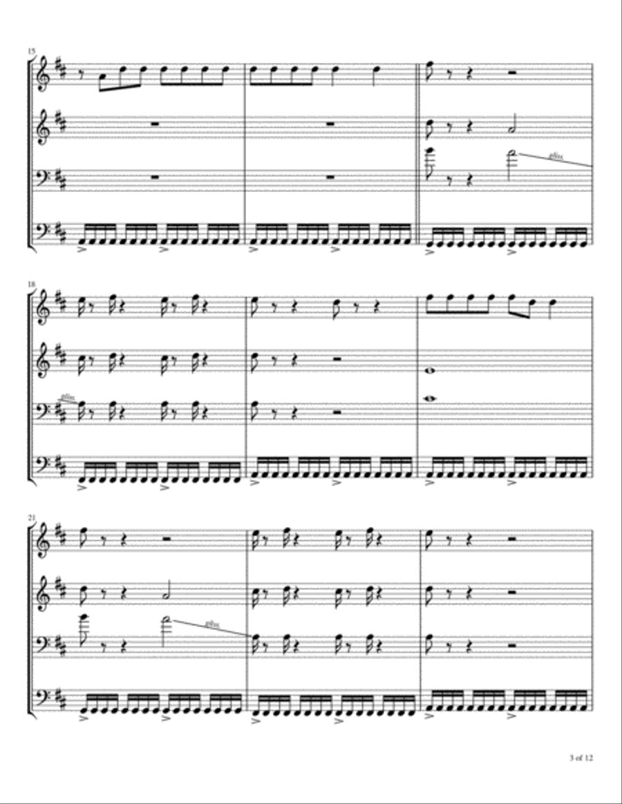 I Would Die 4 U Brass Ensemble scores gallery preview page 4