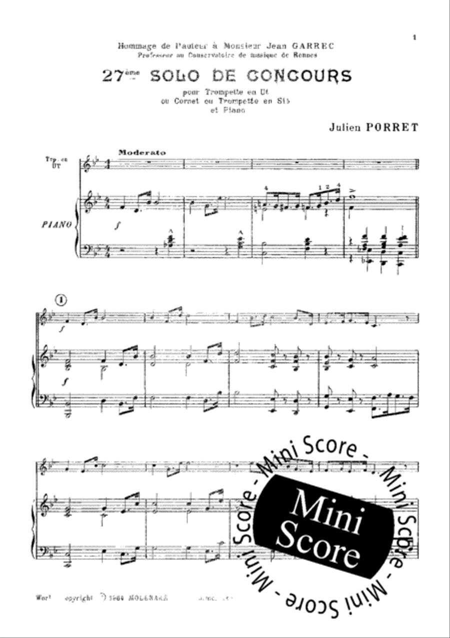 27e Solo de Concours Trumpet Solo scores gallery preview page 4