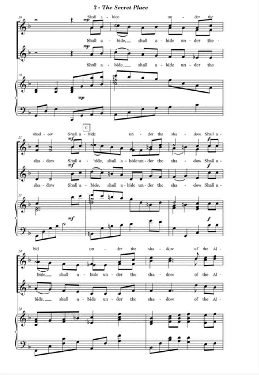 The Secret Place 3-Part scores gallery preview page 3