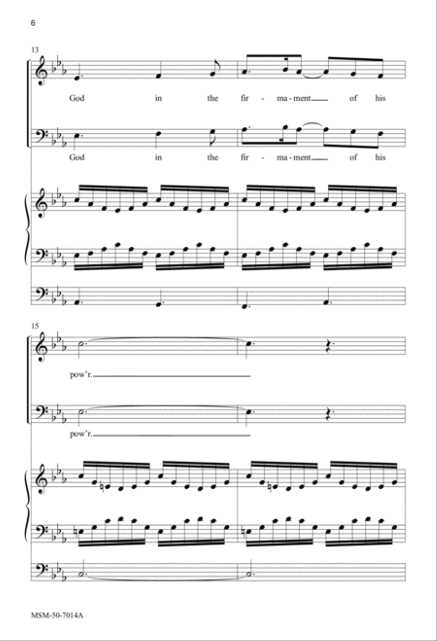Psalm 150 4-Part scores gallery preview page 5