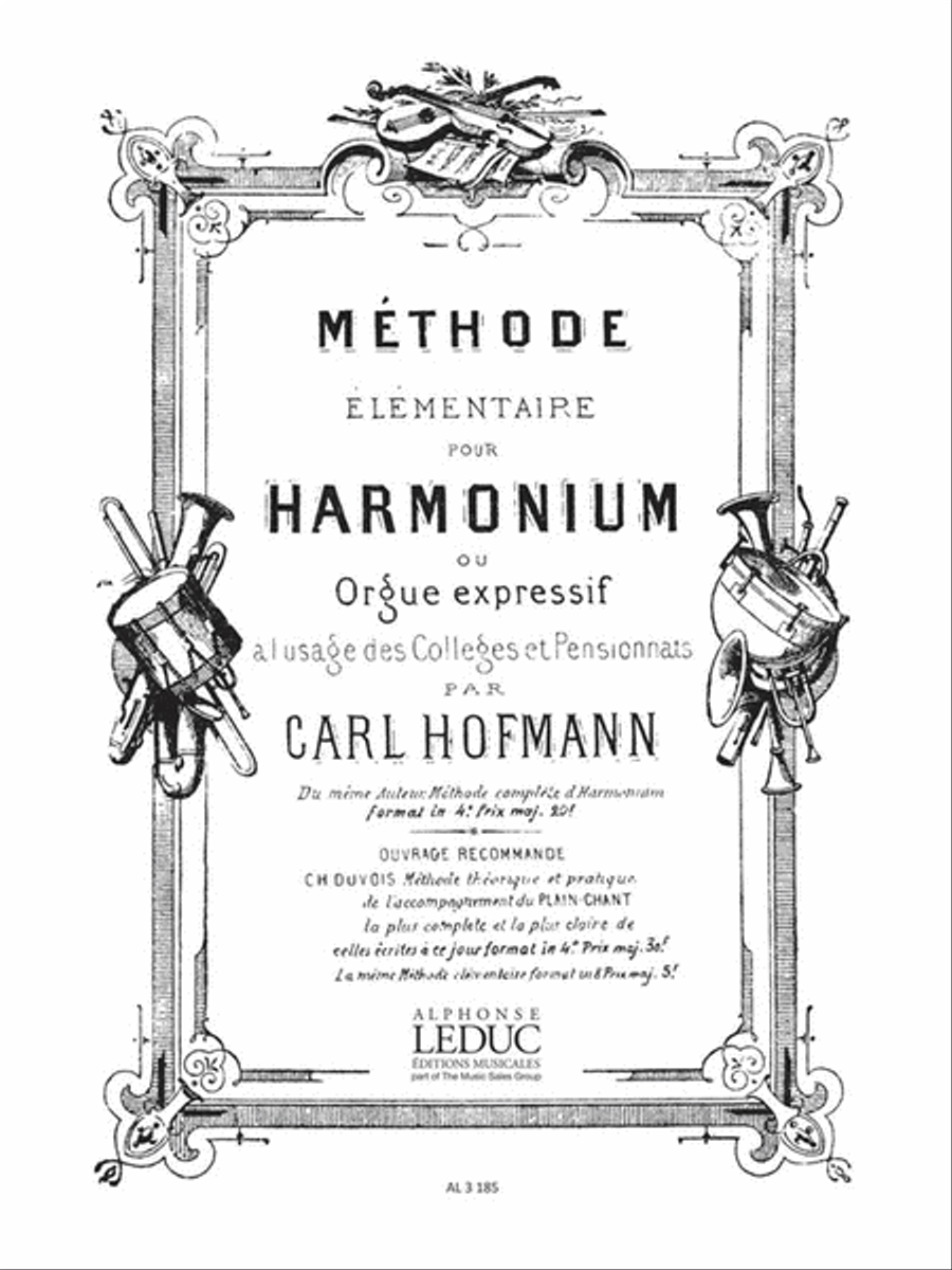 Methode Elementaire D'harmonium Ou Orgue Expressif (organ) Harmonium scores gallery preview page 1