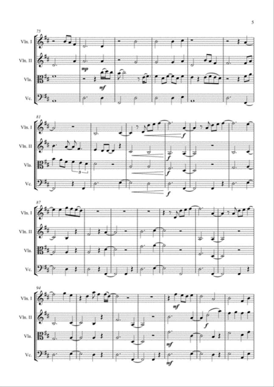Thinking Out Loud Thinking Out Loud String Quartet scores gallery preview page 5
