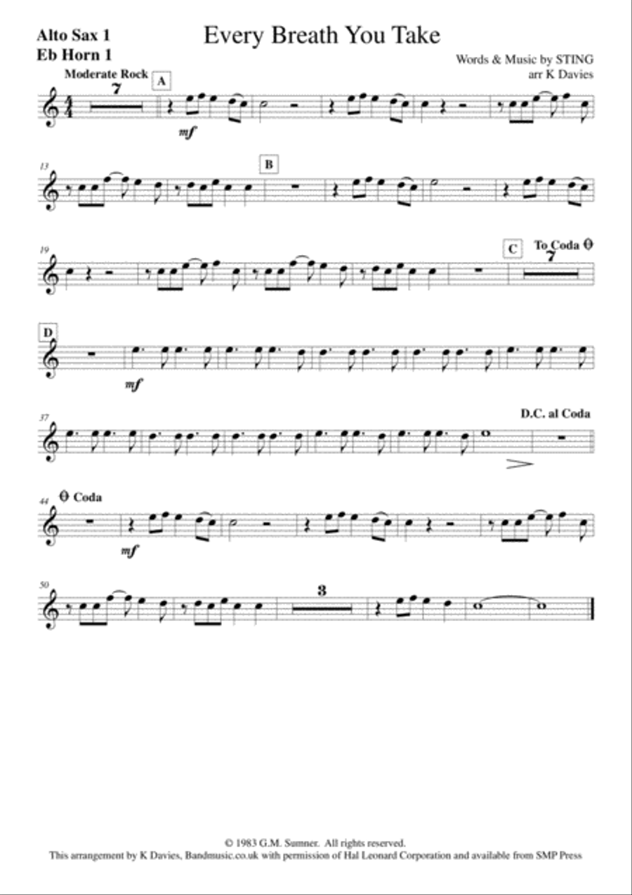 Every Breath You Take Small Ensemble scores gallery preview page 5