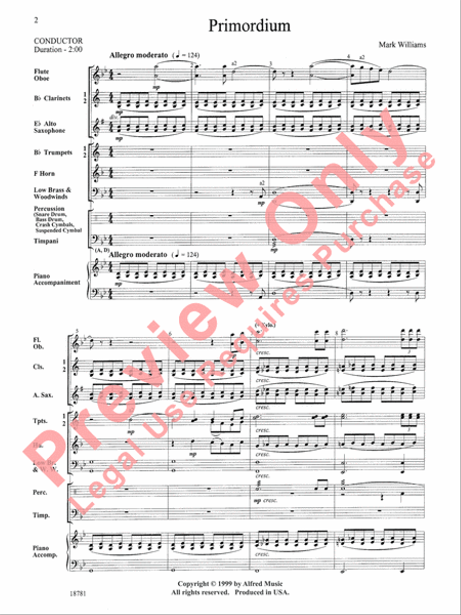 Primordium Concert Band scores gallery preview page 3
