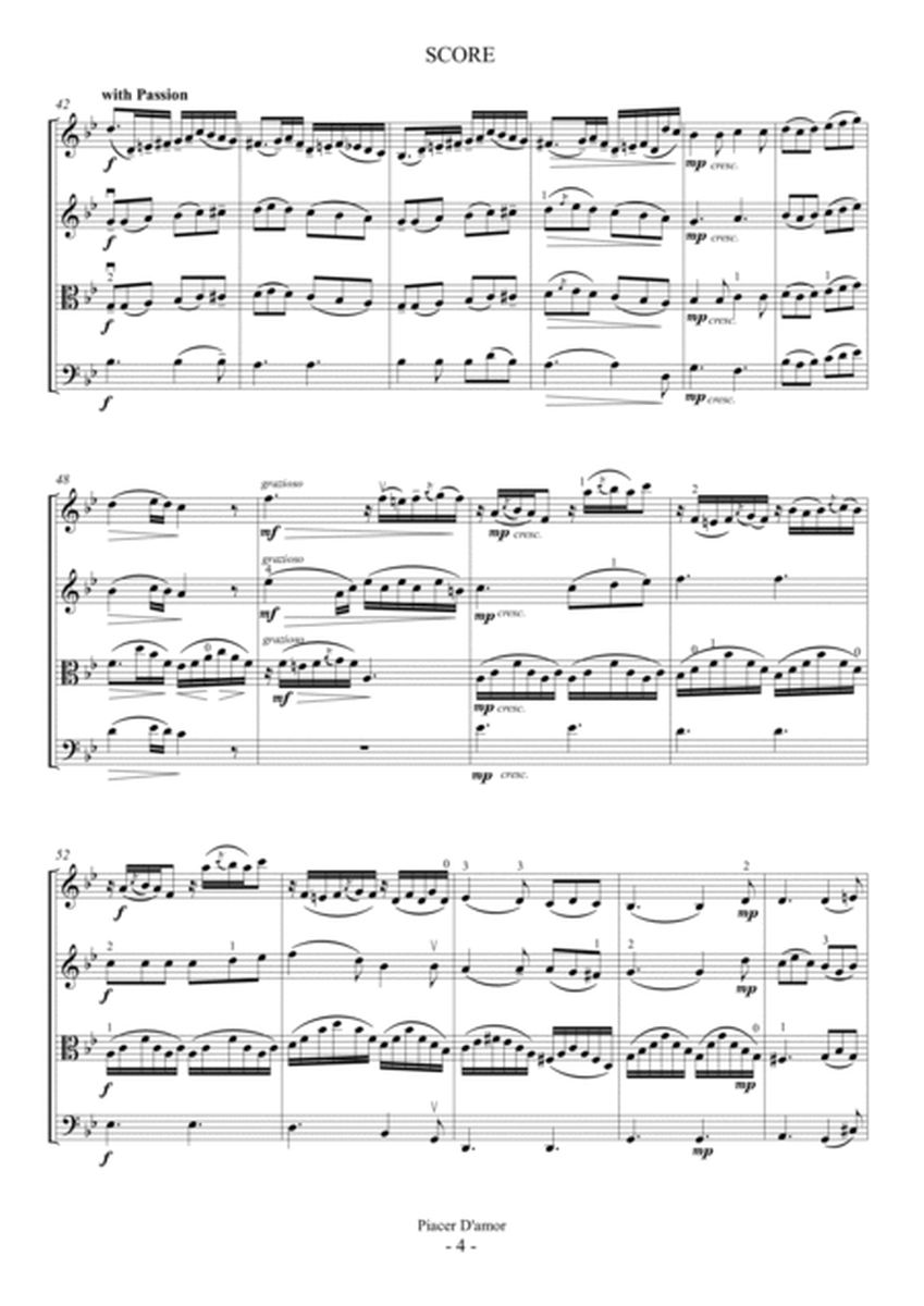Piacer D'amor (For String Quartet) image number null