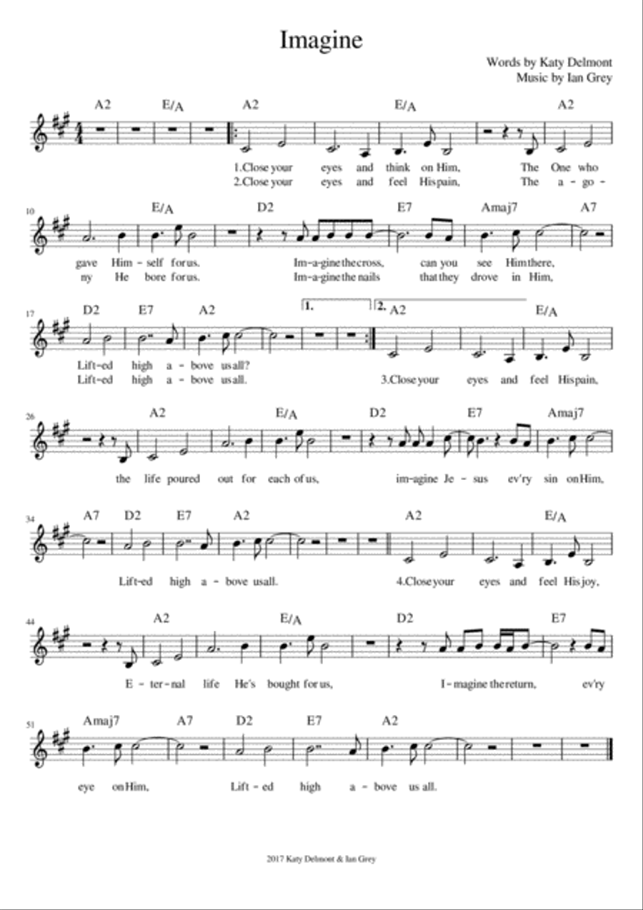 Imagine - lead sheet Imagine - lead sheet Voice Solo scores gallery preview page 1