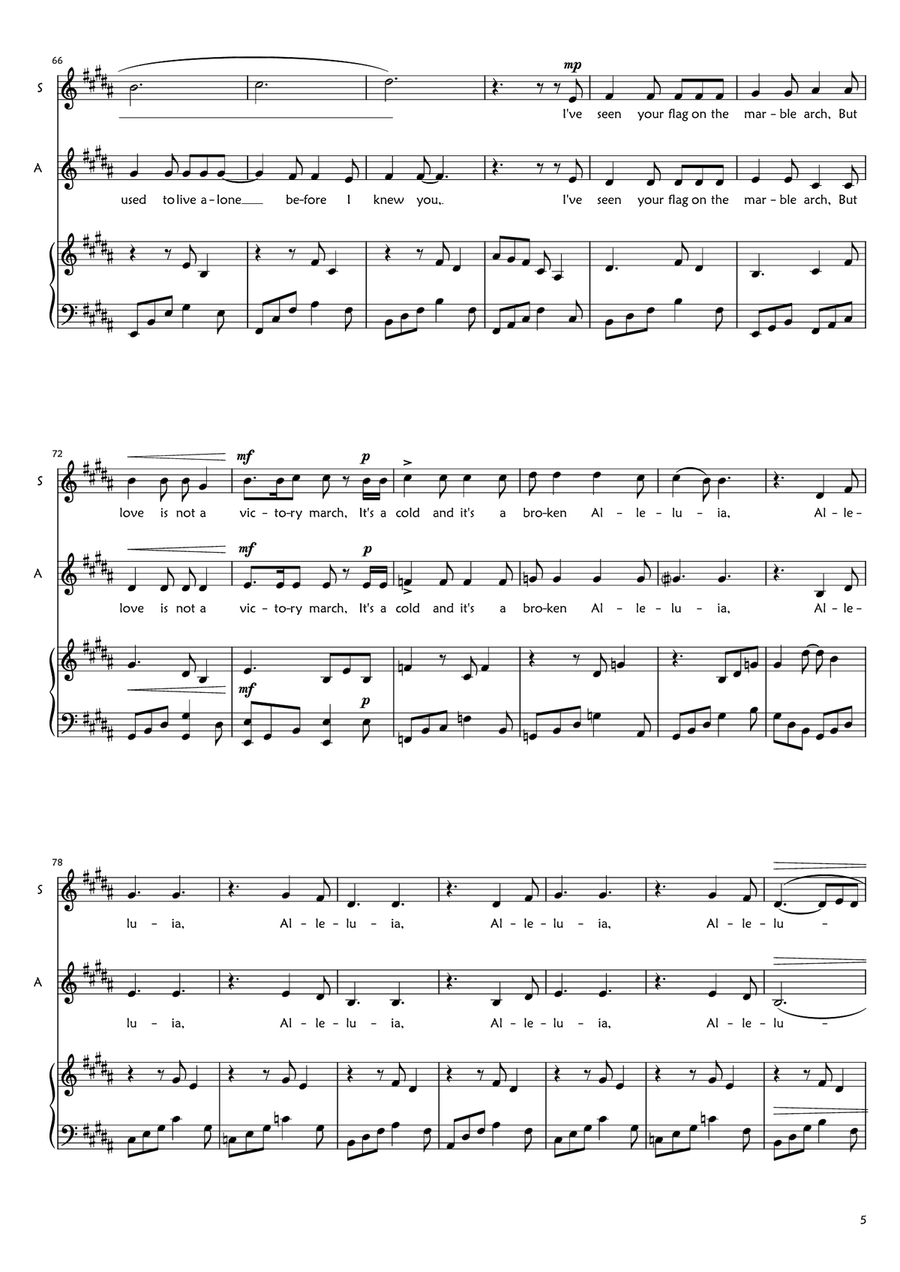 Hallelujah SA scores gallery preview page 5