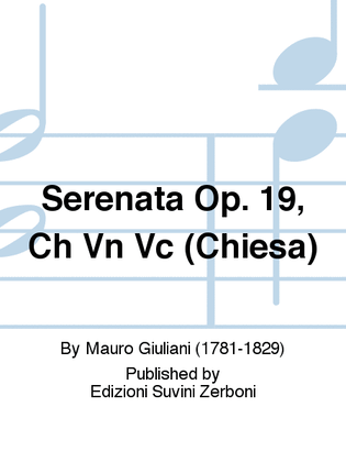Book cover for Serenata Op. 19 (Chiesa)