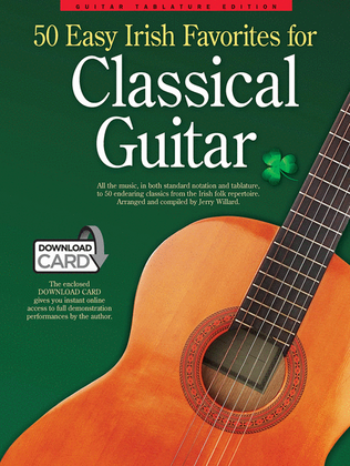 Book cover for 50 Easy Irish Favorites for Classical Guitar