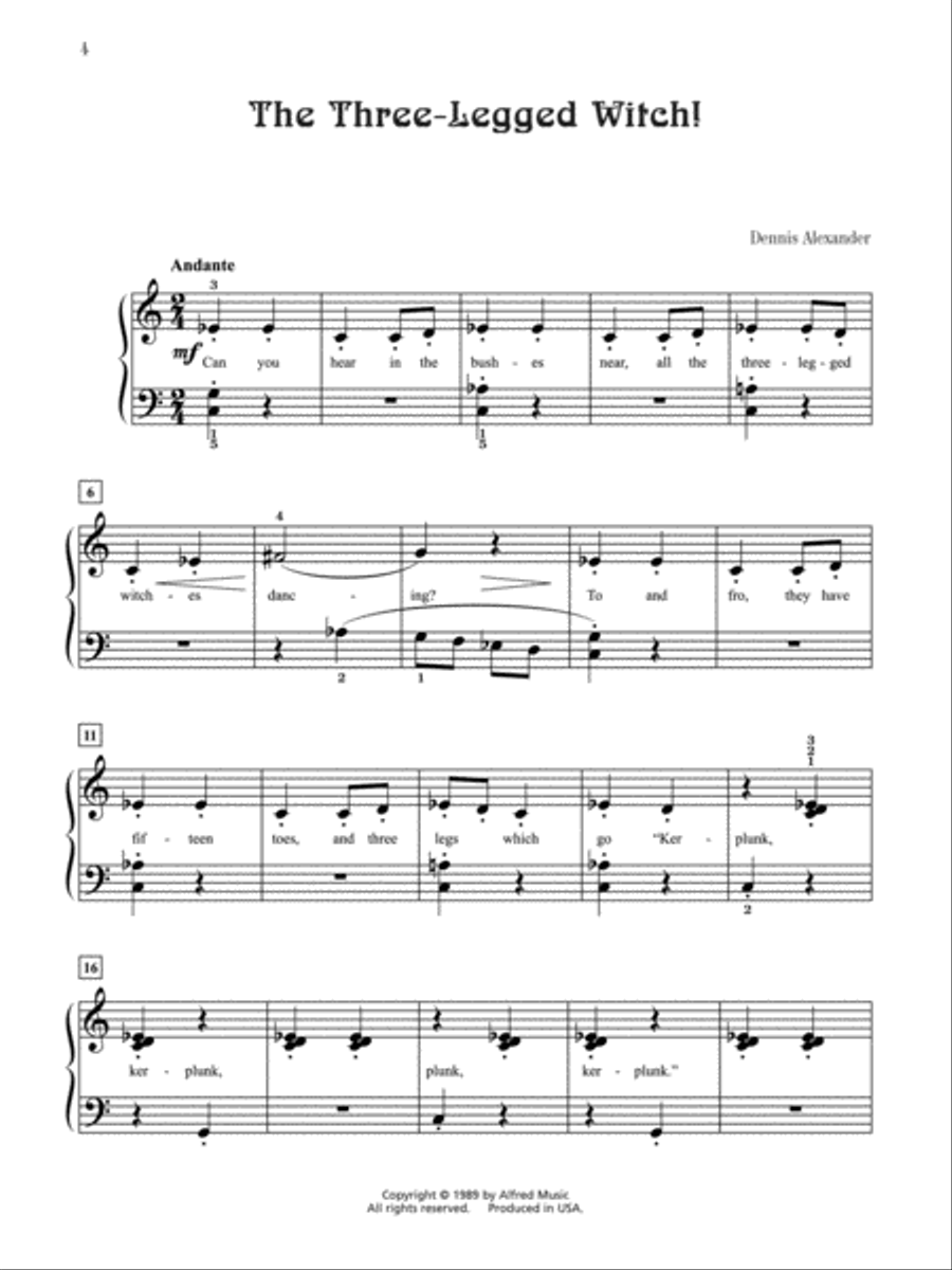 Halloween Favorites, Book 2 Easy Piano scores gallery preview page 3