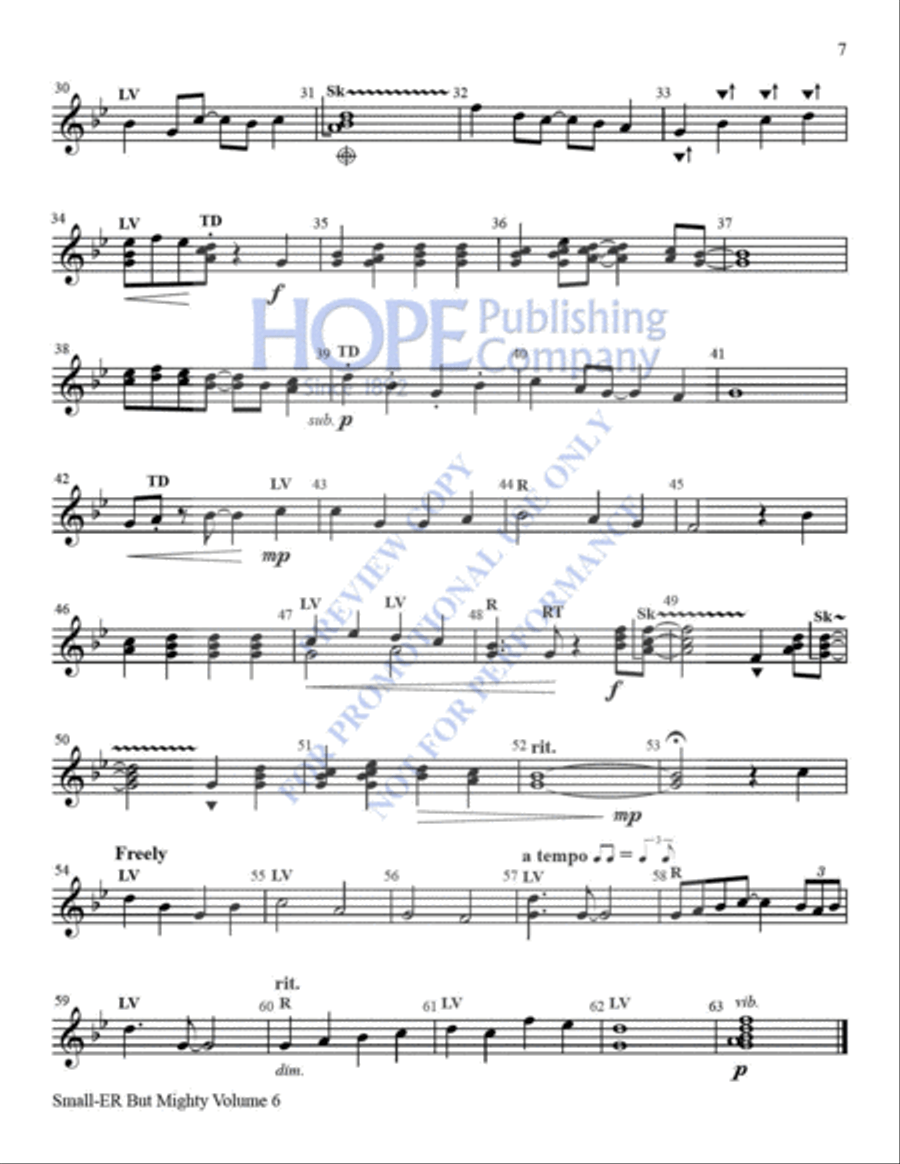 Small-ER But Mighty, Vol. 6, Settings for 8 Bells with Piano for Christmas Handbell Choir scores gallery preview page 8