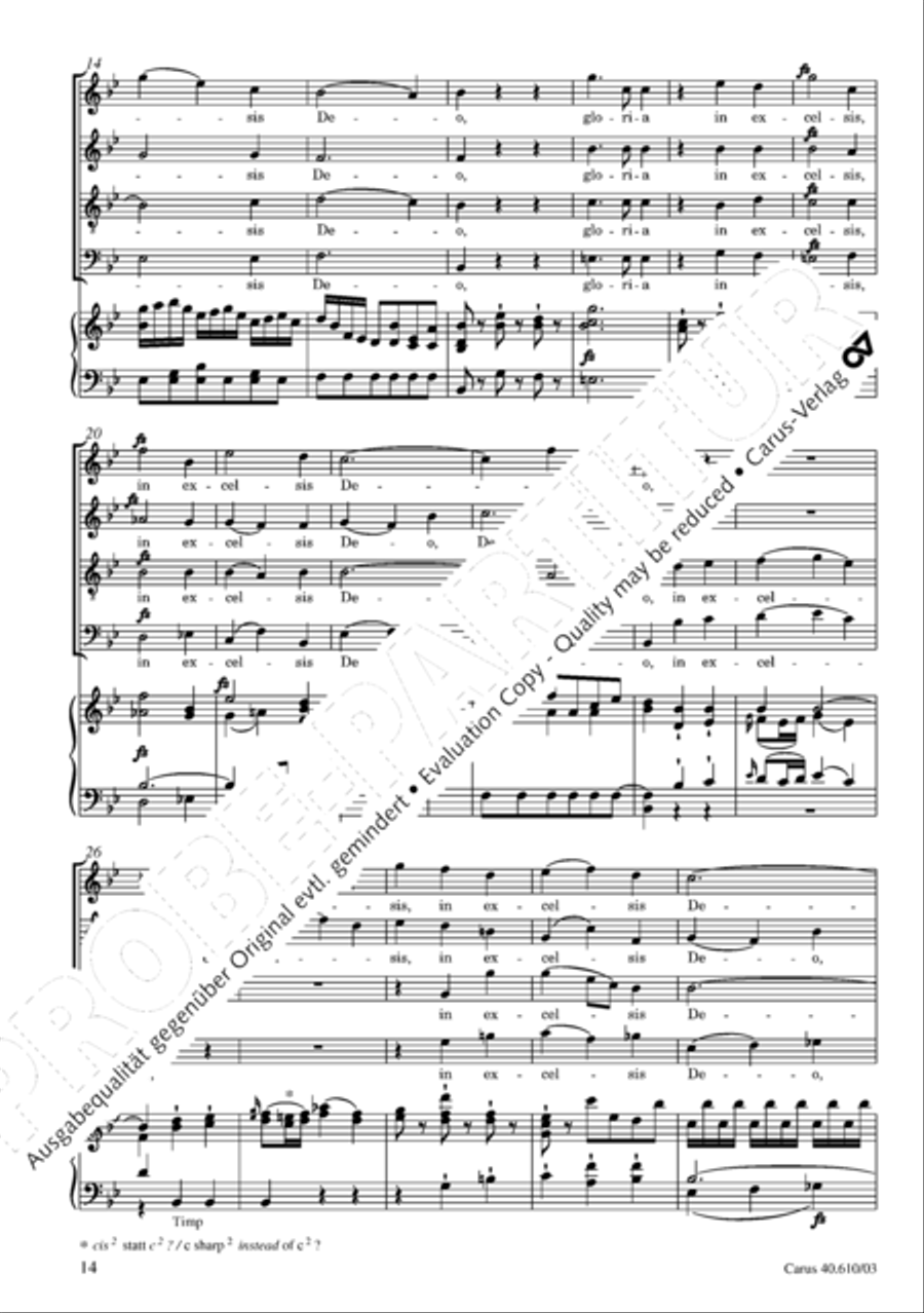 Theresienmesse in B 4-Part scores gallery preview page 15