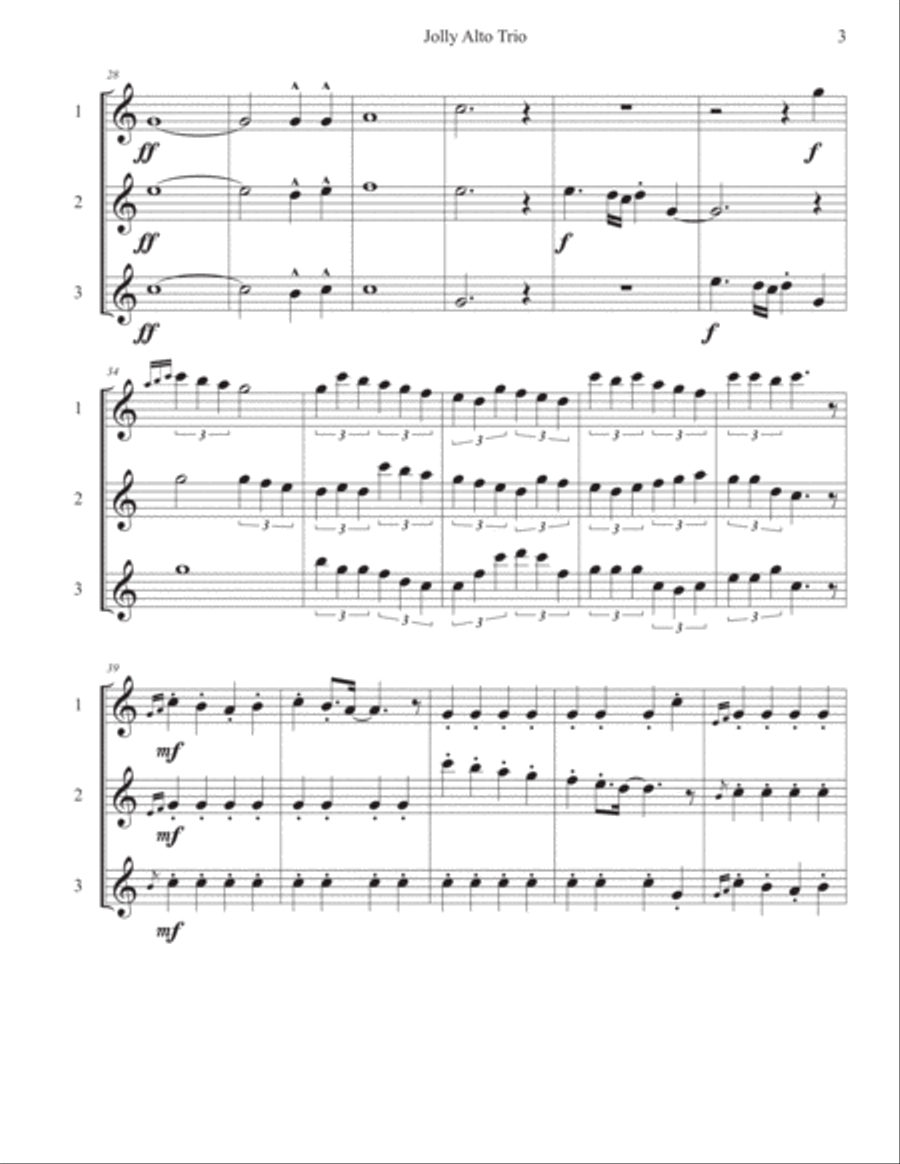 Jolly Alto Trio Jolly Alto Trio Small Ensemble scores gallery preview page 4