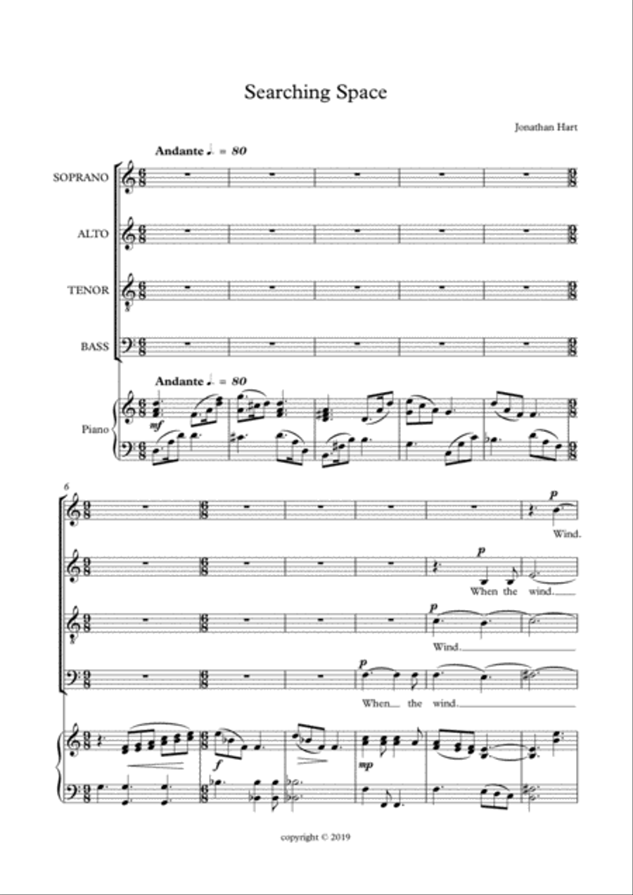 Searching Space 4-Part scores gallery preview page 2