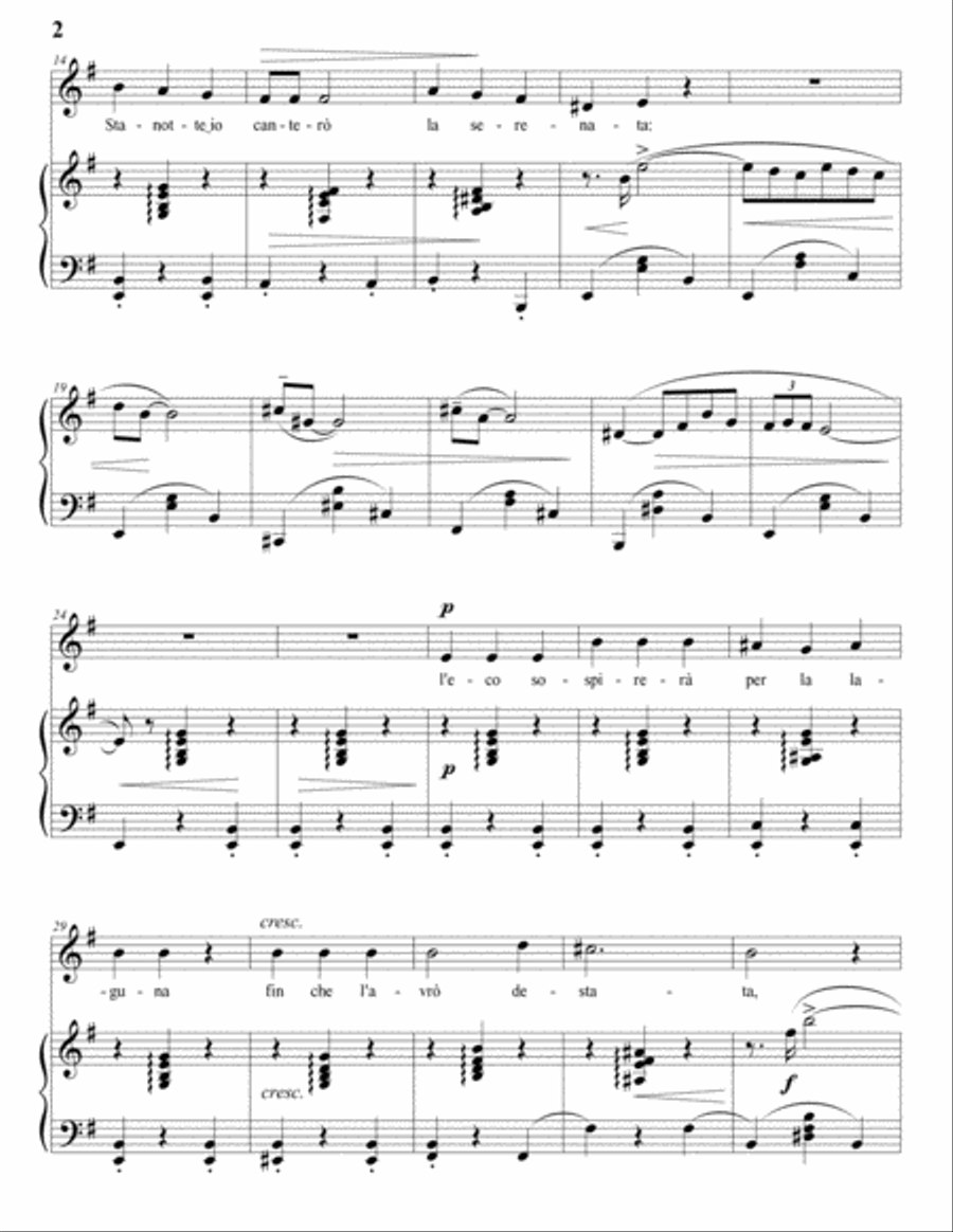 TOSTI: Chitaratta abruzzese (transposed to E minor) Voice scores gallery preview page 3