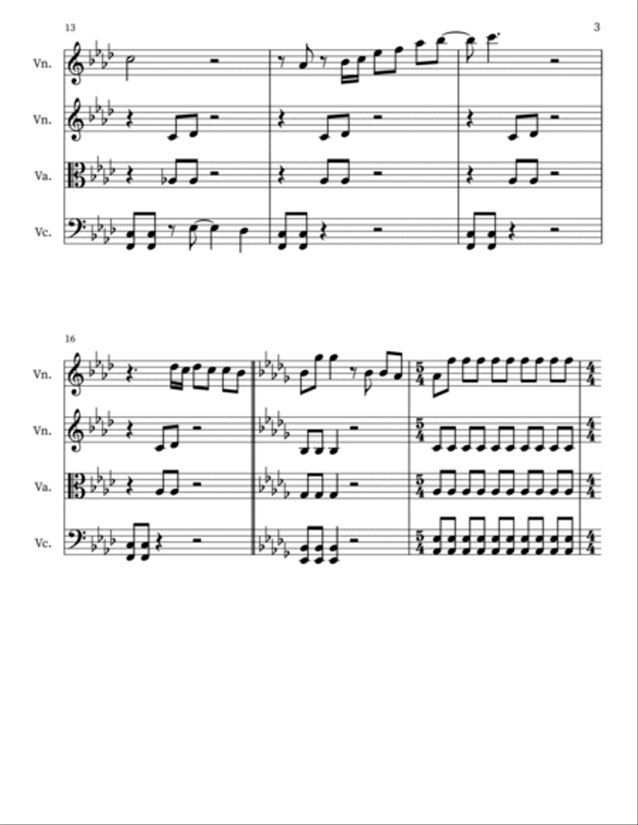 When He Sees Me String Trio scores gallery preview page 3