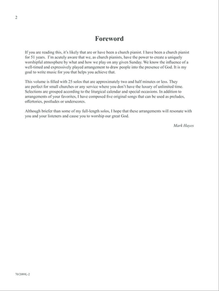 Mark Hayes Miniatures, Vol. 2 (Digital Delivery) Piano Solo scores gallery preview page 2
