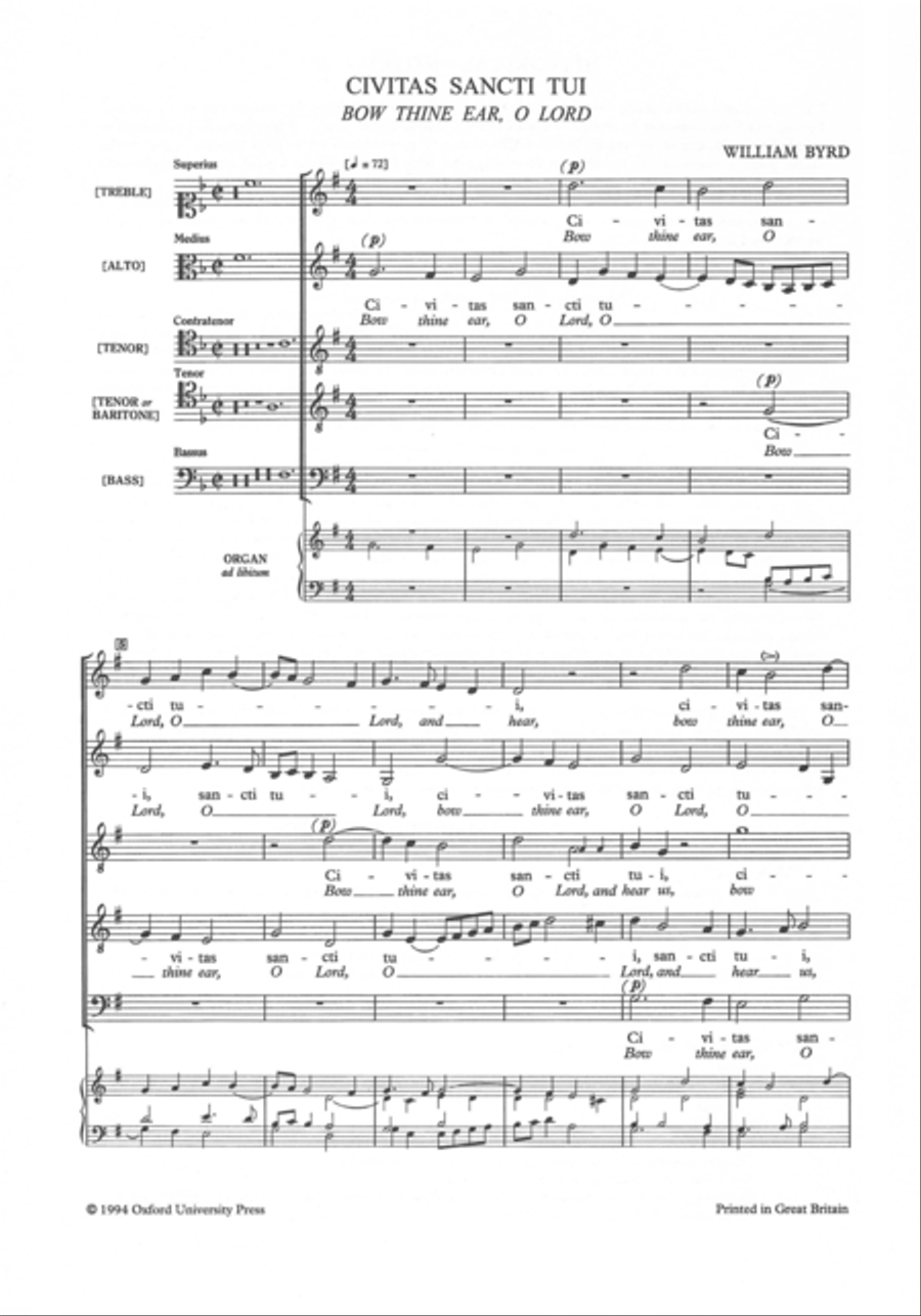 Civitas sancti tui (Bow thine ear, O Lord) SATTB scores gallery preview page 2