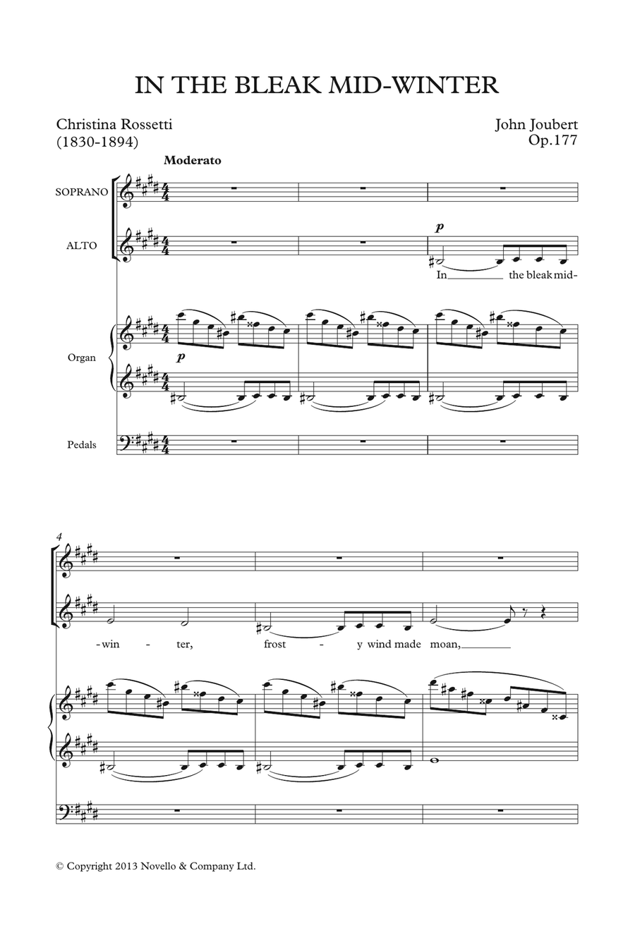 In The Bleak Mid-Winter Piano, Vocal, Guitar scores gallery preview page 1