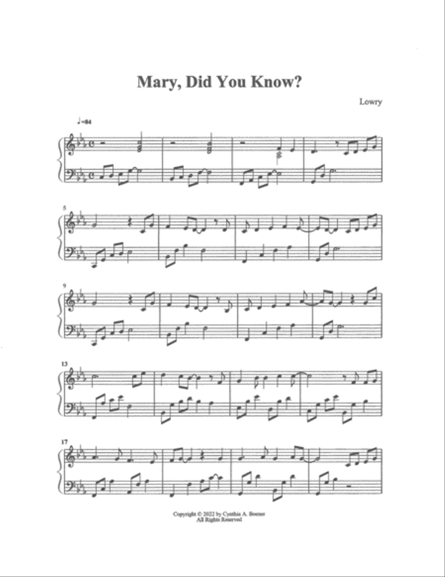Mary, Did You Know? Harp scores gallery preview page 2