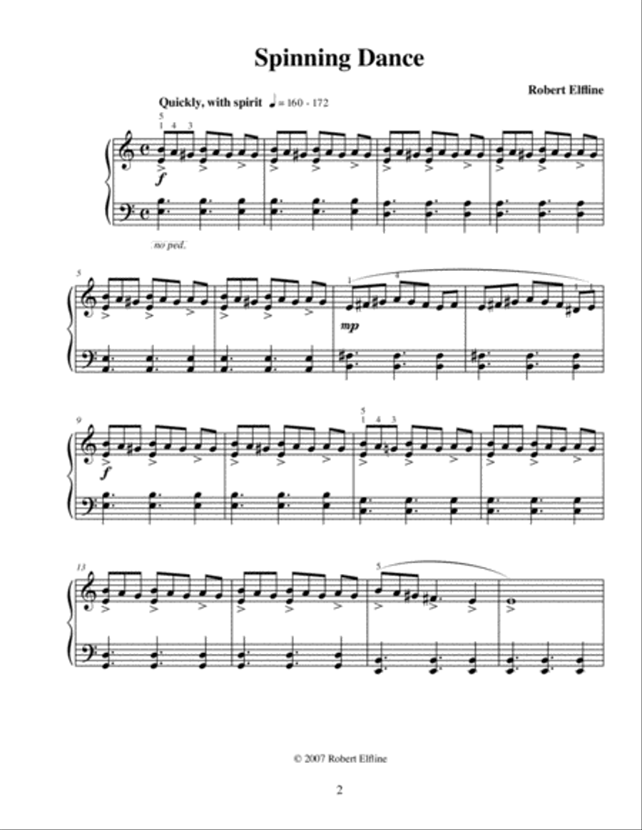 Spinning Dance Spinning Dance Piano Solo scores gallery preview page 2