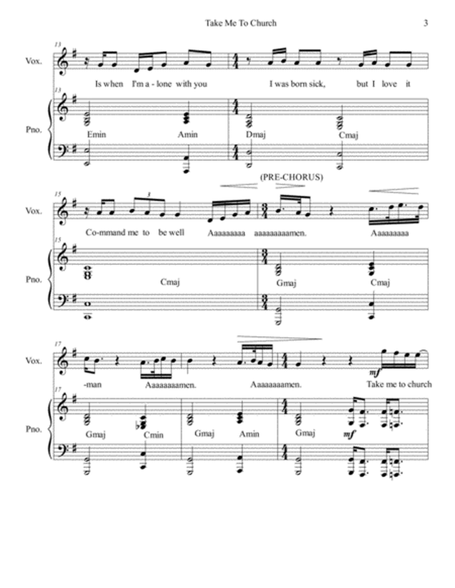 Take Me To Church (Piano + Vocal)