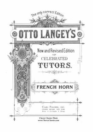 Book cover for Celebrated Tutors for French Horn