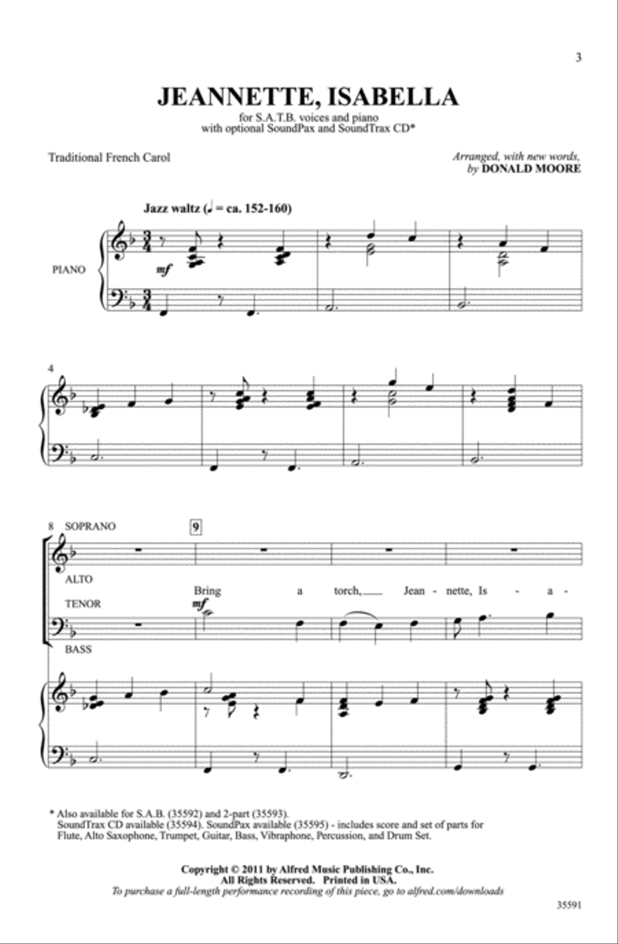 Jeannette, Isabella - SoundTrax CD (CD only) Choir scores gallery preview page 2