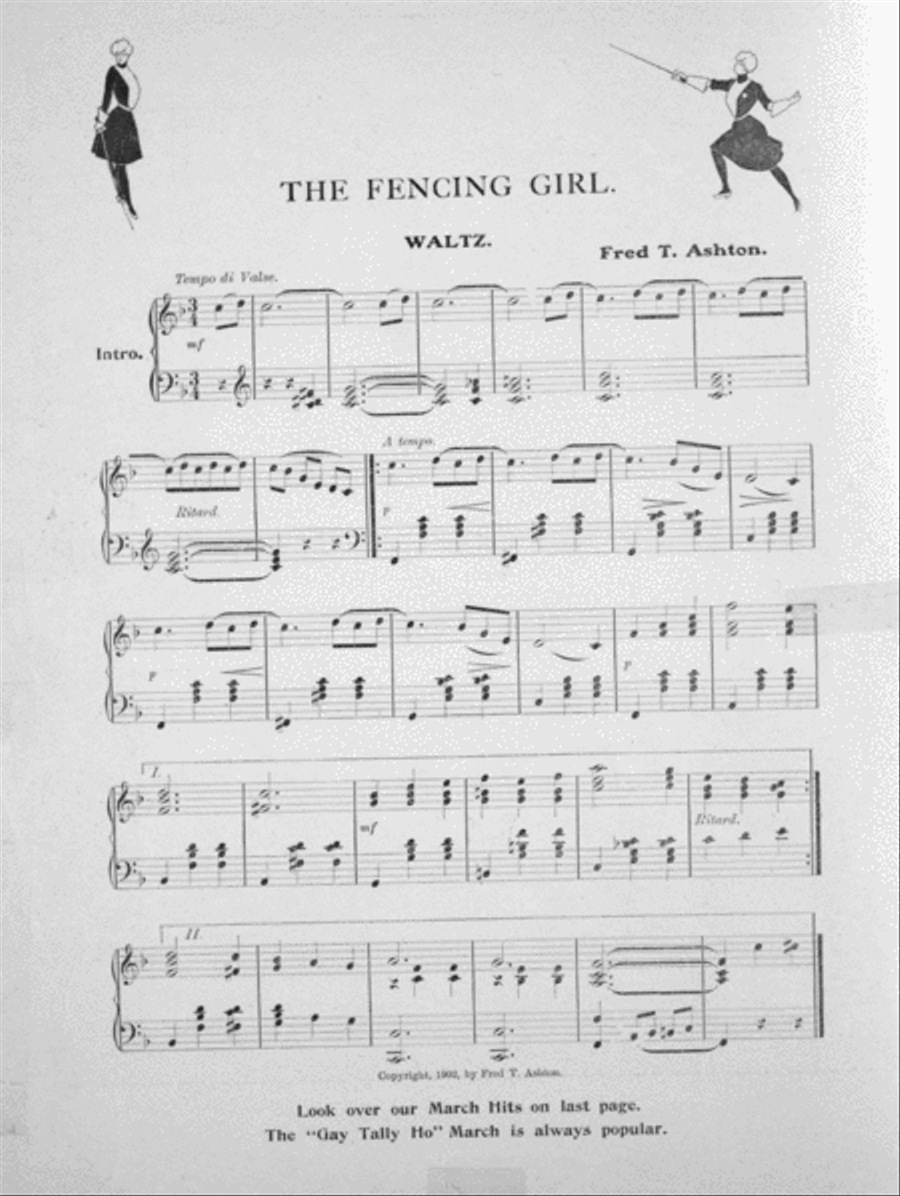 The Fencing Girl Waltz Piano Solo scores gallery preview page 2