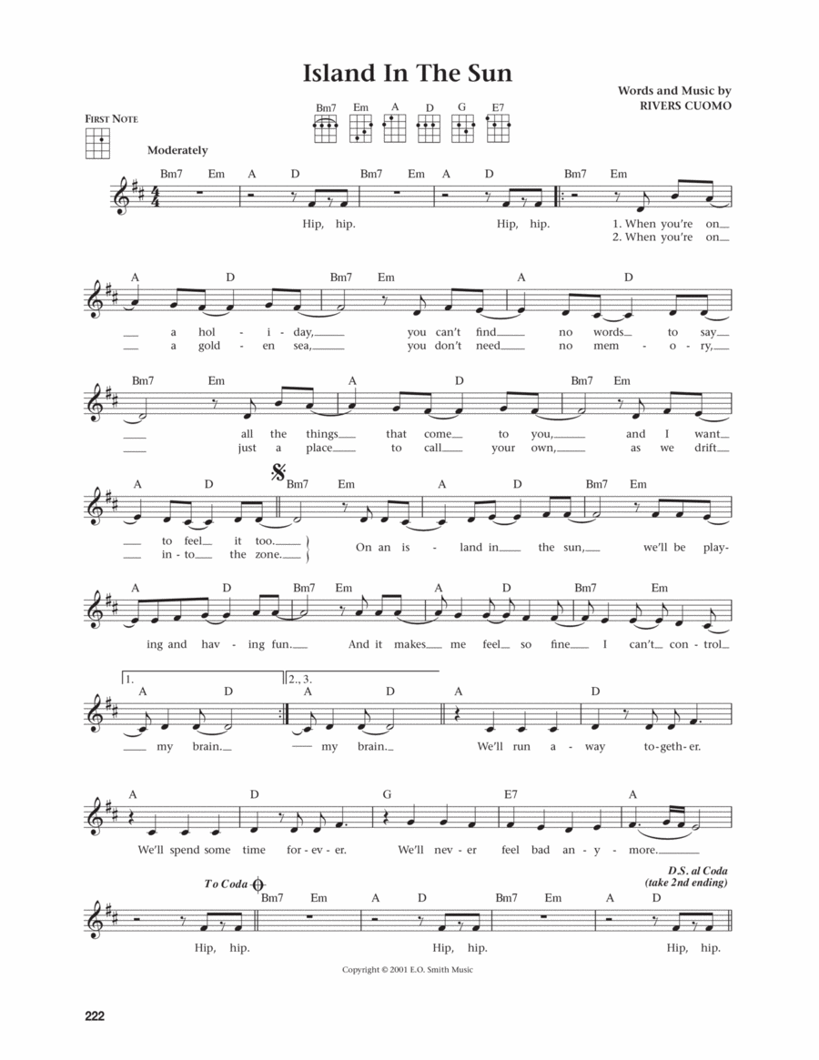 Island In The Sun (from The Daily Ukulele) (arr. Jim Beloff) Ukulele scores gallery preview page 1