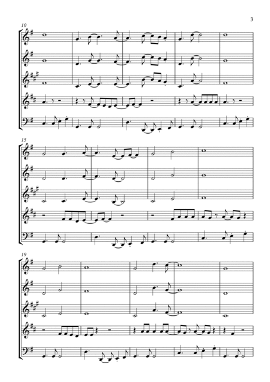 Brown Eyed Girl Brown Eyed Girl Woodwind Quintet scores gallery preview page 3