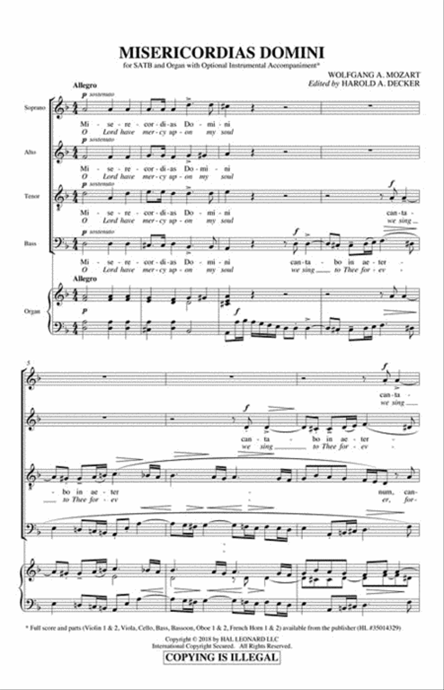 Misericordias Domini Misericordias Domini 4-Part scores gallery preview page 2