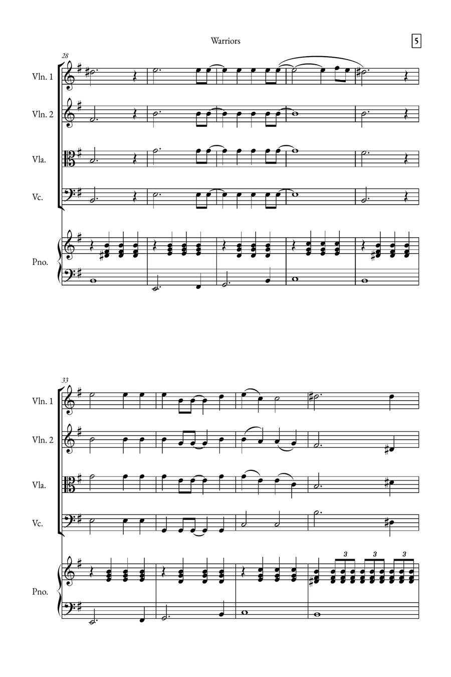 Warriors Small Ensemble scores gallery preview page 5