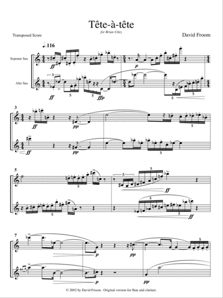 [Froom] Circling (Soprano and Alto Saxophones) Woodwind Duet scores gallery preview page 5