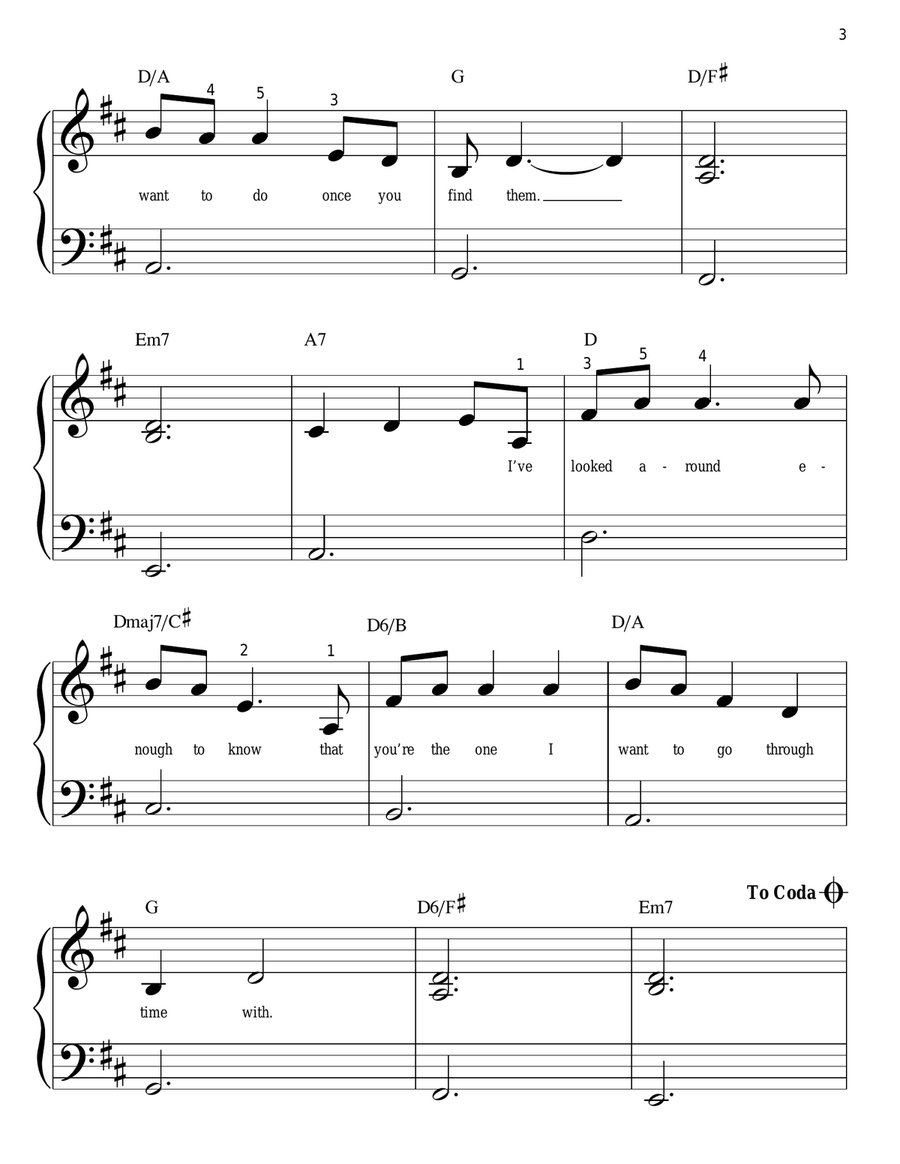 Time In A Bottle Easy Piano scores gallery preview page 3