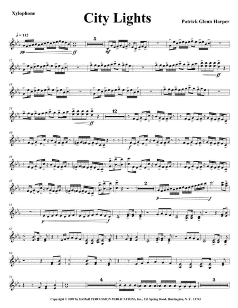 City Lights Percussion Ensemble scores gallery preview page 4