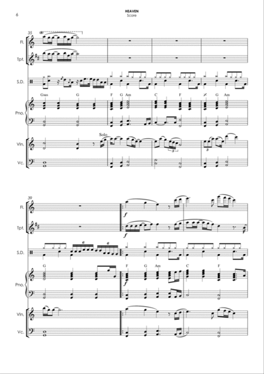 Heaven Small Ensemble scores gallery preview page 6
