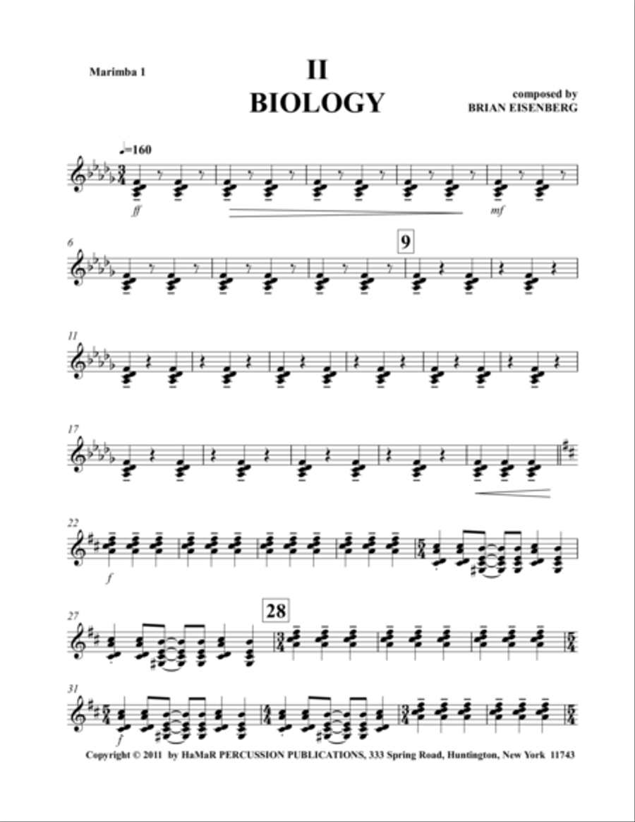 II Biology Snare Drum scores gallery preview page 1