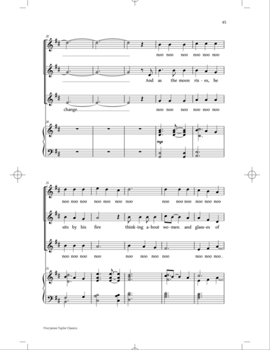You've Got A Friend: Five James Taylor Classics SSA scores gallery preview page 43