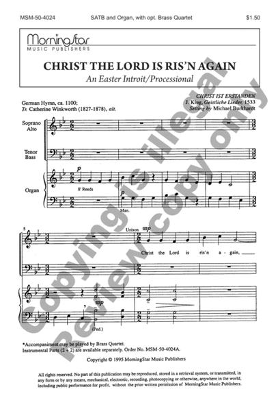 Christ the Lord Is Ris'n Again (Choral Score)