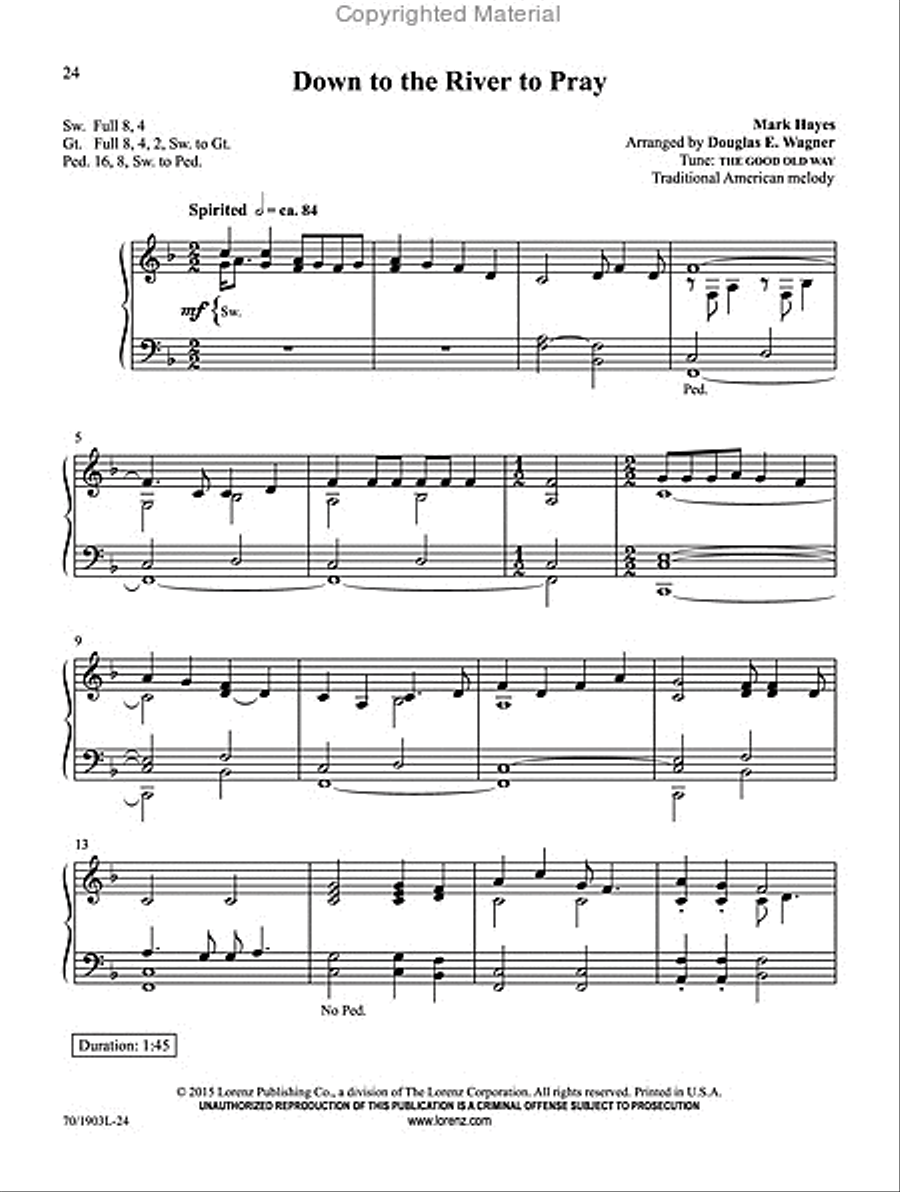Mark Hayes: Hymns for Organ, Vol. 3 Organ Solo scores gallery preview page 13