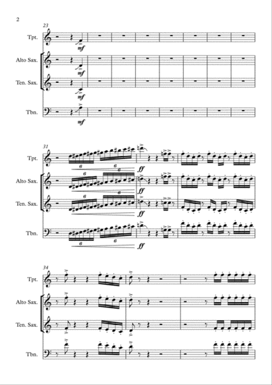 Uptown Funk Uptown Funk Small Ensemble scores gallery preview page 2