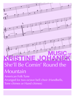 Book cover for She'll Be Comin' Round the Mountain (2 octave handbells, tone chimes or hand chimes)