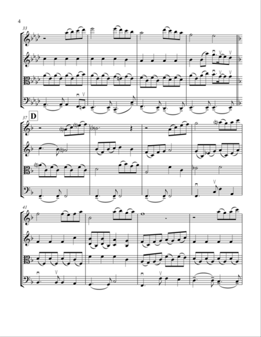 Beauty And The Beast String Quartet scores gallery preview page 4