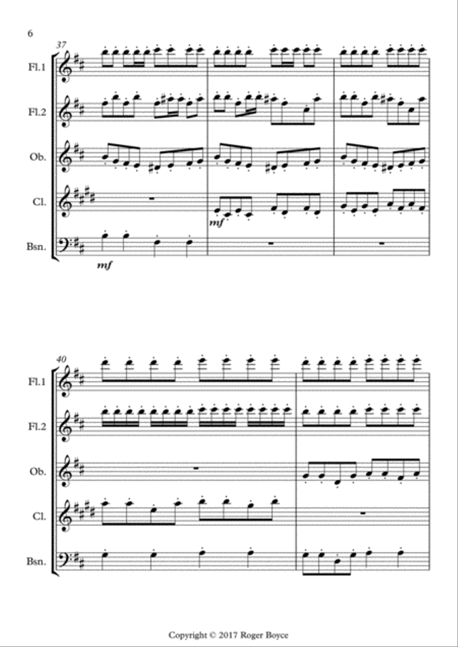 Rustic Wedding Woodwind Ensemble scores gallery preview page 6